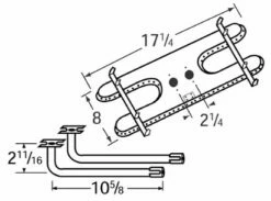 Charmglow Stainless Steel Twin H-Burner Assembly