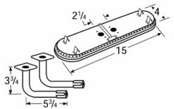 Charmglow Stainless Steel Oval Twin Burner
