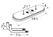 Charmglow Stainless Steel Oval Burner