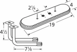 Sunbeam Oval Twin Stainless Steel Burner Assembly