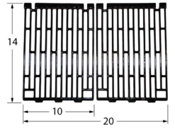 Patio Kitchen Porcelain Cast Iron Cooking Grate Set
