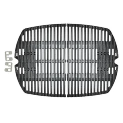 Weber 7583 & 7645 OEM 21.5-Inch Porcelain Cast Iron Cooking Grate Set For Weber Q200 & Q2000 Series Grills